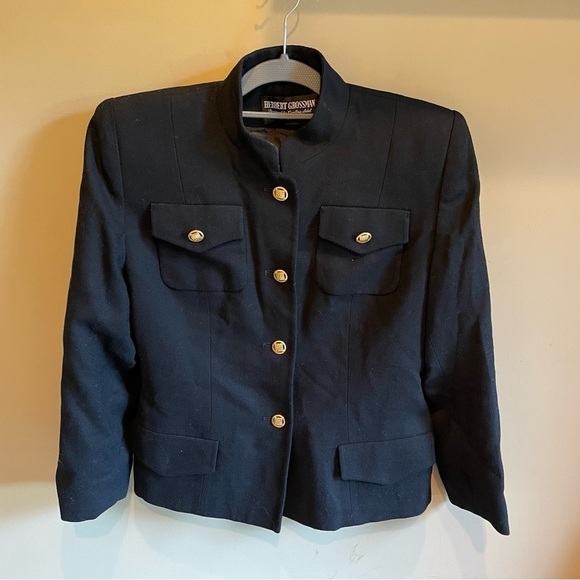Vintage Herbert Grossman Wool Blazer Size 8 - Picture 1 of 8